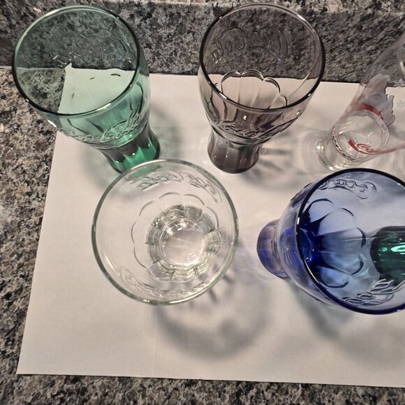 Set of 7 Genuine Coca-Cola Glass Tumblers by Libbey - Picture 7 of 12